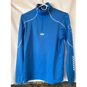 Helly Hansen Mens Long Sleeve Blue Skiing‎ Sweater Small 1/4 Zip Sport Ball Top